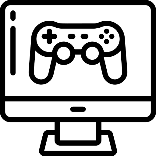 Gaming gamepad multimedia joystick icon