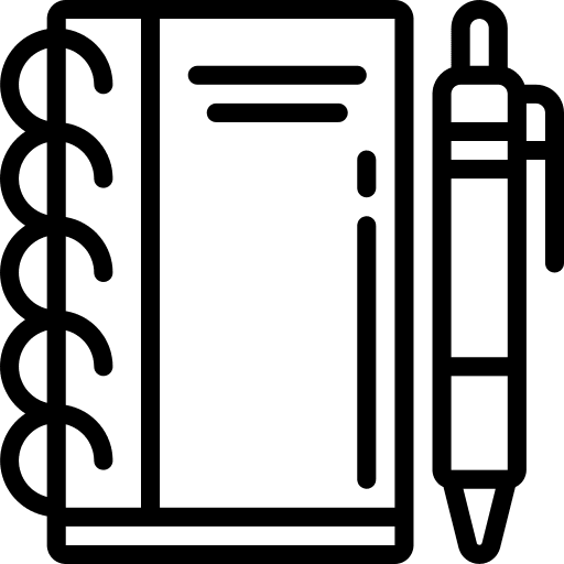 Notebook business agenda education icon