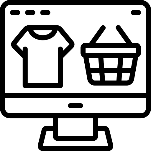 Online shop multimedia marketing screen icon