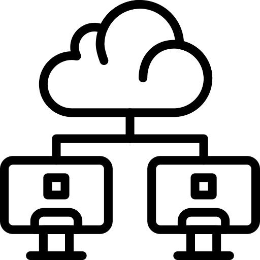 Cloud shapes cloud load balancer icon