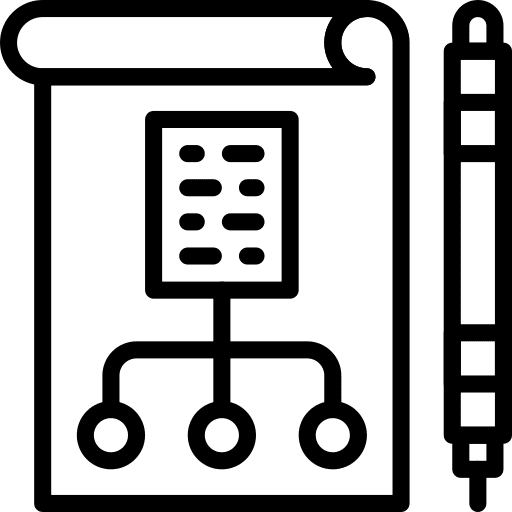 Exam pen test education icon