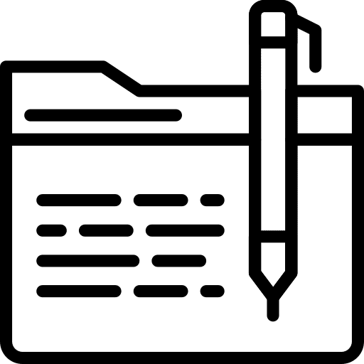 Folder contract folder signing icon