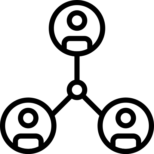 Users business communications segmentation icon