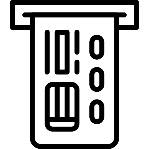 Atm business and finance card cash point icon