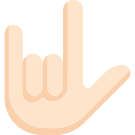 I love you hands deaf sign language icon