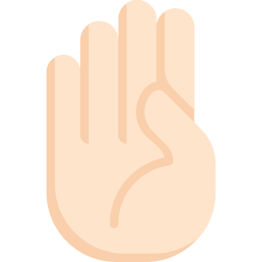 Letter b sign language deaf hands and gestures icon