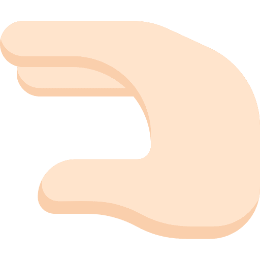 Letter c sign language inclusive hands and gestures icon