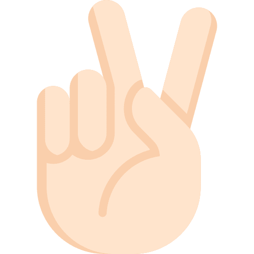 Letter k deaf hands and gestures hands icon
