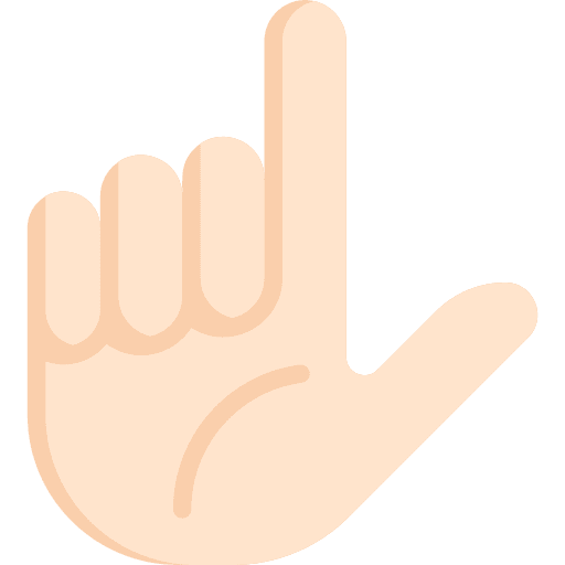 Letter l deaf letter l hands icon