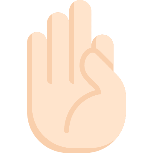 Letter f hands gestures hands and gestures icon