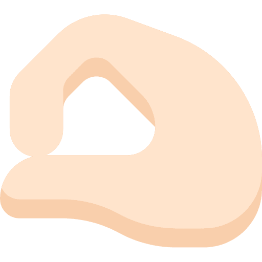 Letter o inclusive hands gestures icon