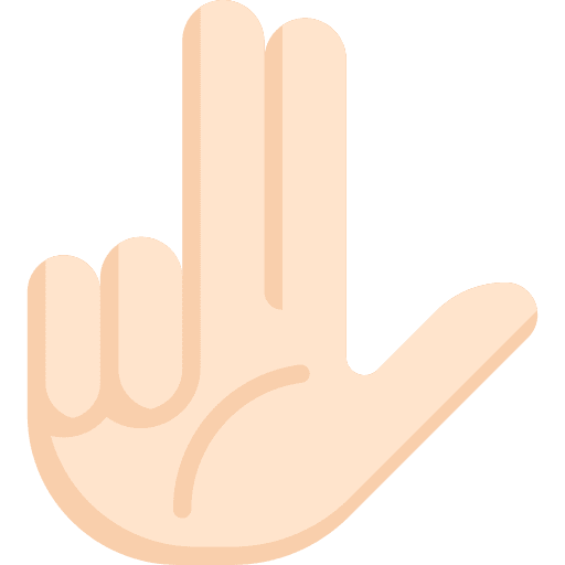 No deaf hands sign language icon