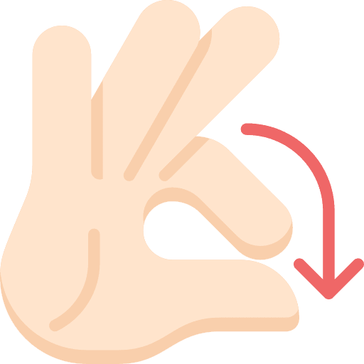 Perfect sign language inclusive hands and gestures icon