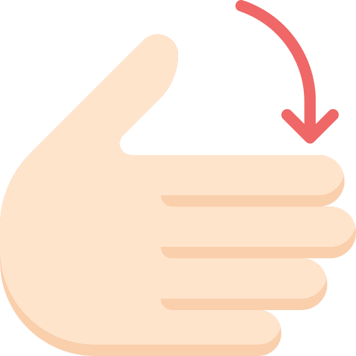Stop hands deaf gestures icon