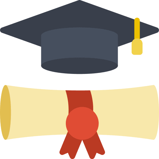 Graduated degree graduation phd icon