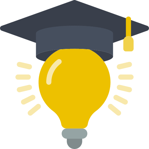 Idea lightbulb innovation education icon