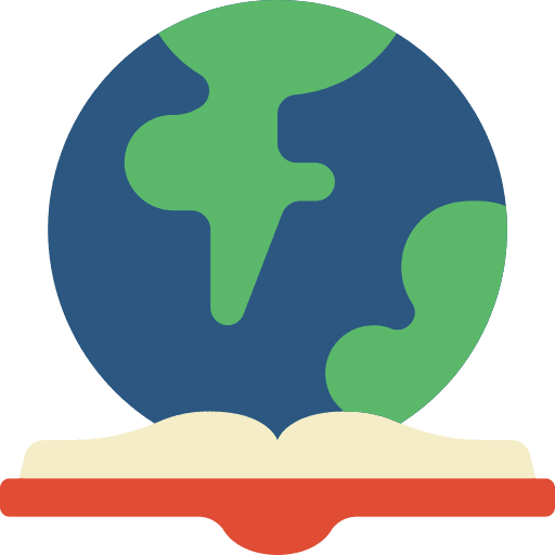 Book geography education learning icon