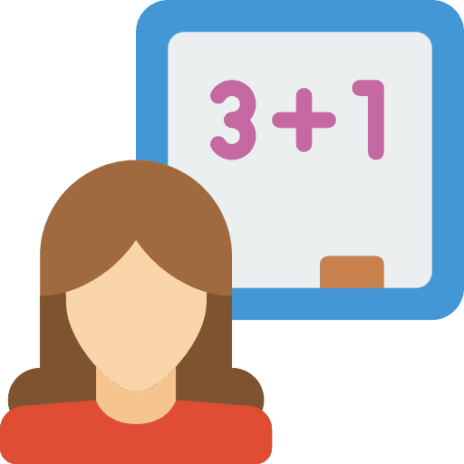 Maths education teacher blackboard icon
