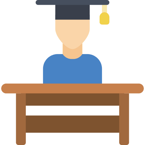 Student classroom student mortarboard icon