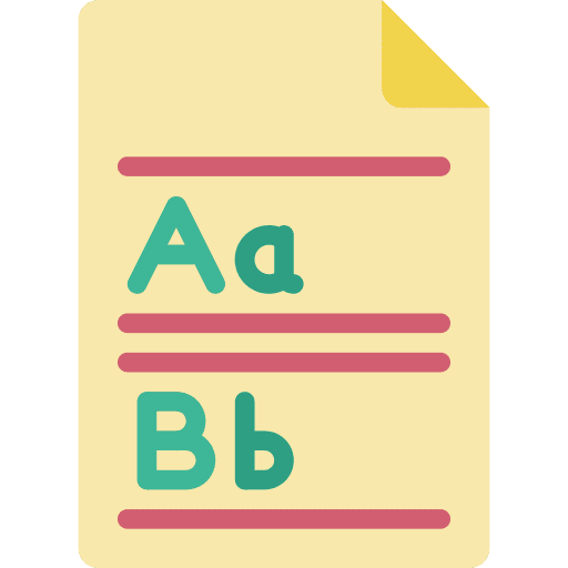 Test alphabet exam letters icon