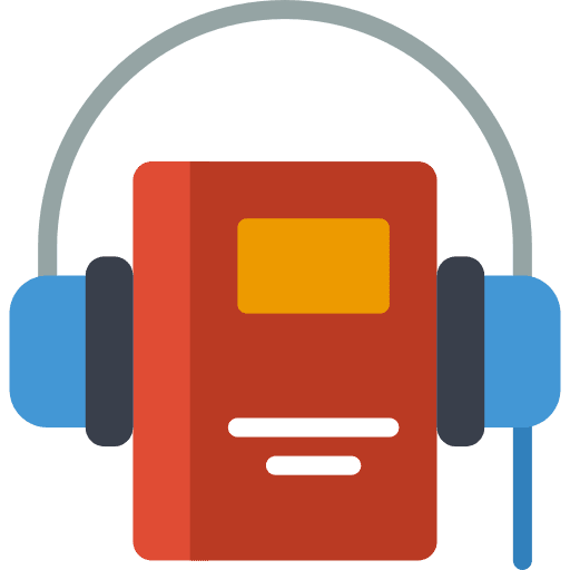 Audio book college school learning icon