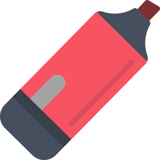 Highlighter draw art and design education icon