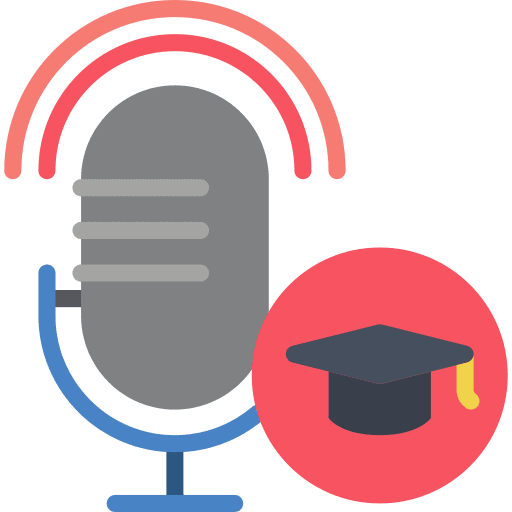 Podcast podcast education mortarboard icon