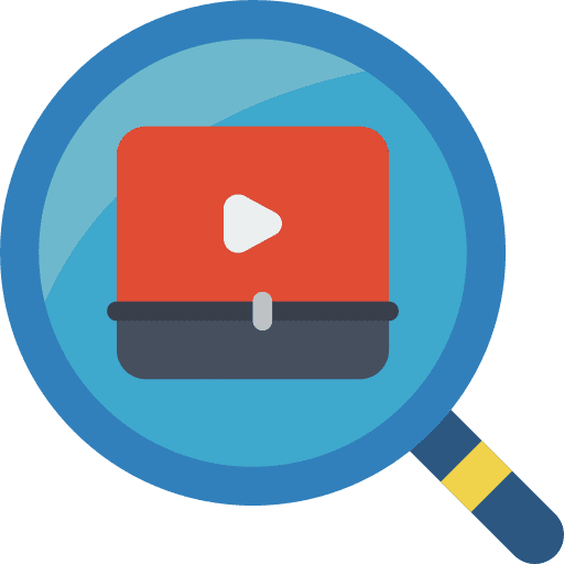 Search magnifying glass education loupe icon