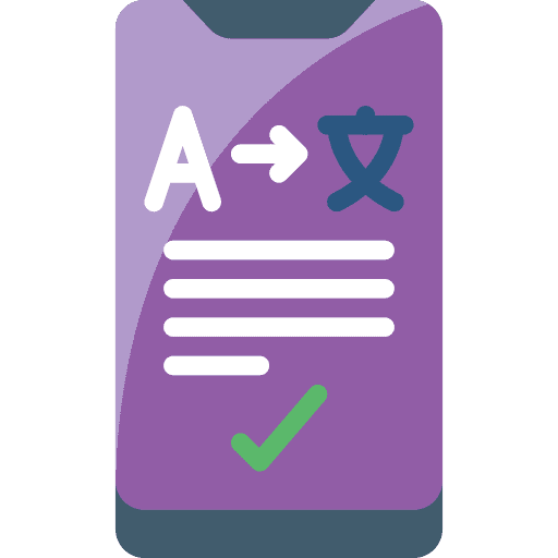Translator app education smartphone icon