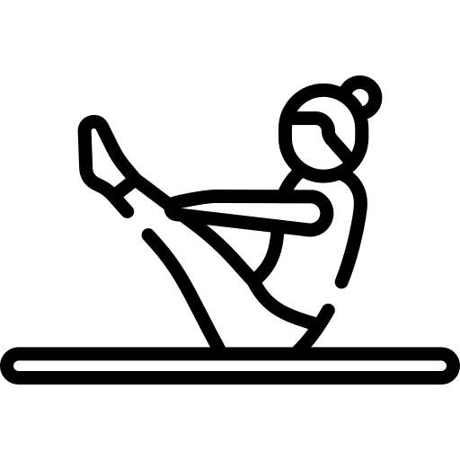 Pilates pose body fitness icon