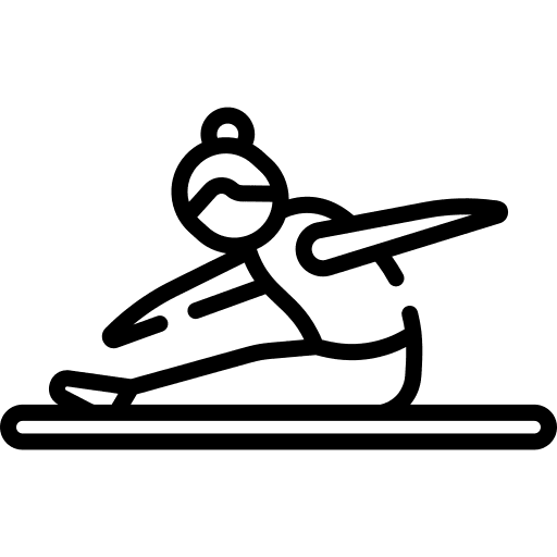 Pilates woman yoga people icon