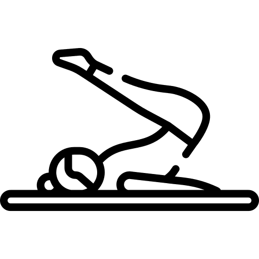 Pilates yoga mat pose fitness icon