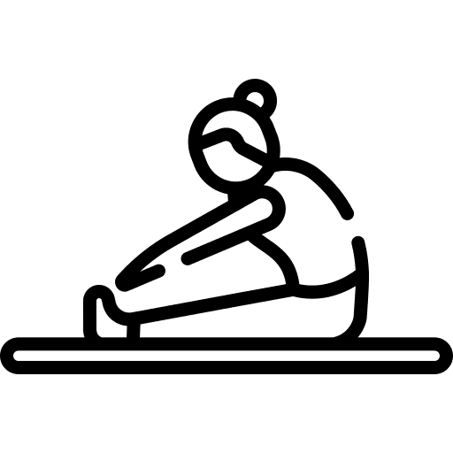 Stretching body fitness woman icon