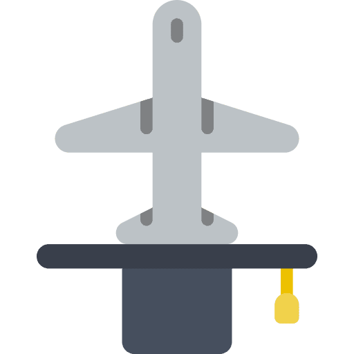Trip trip airplane school icon