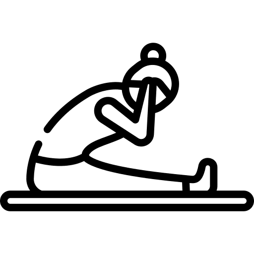 Pilates body yoga excercise icon