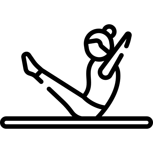 Pilates woman excercise body icon