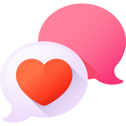 Talk chat love and romance love icon
