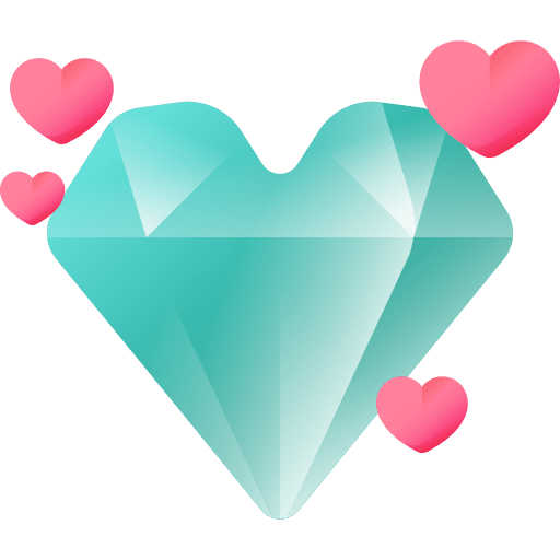Diamond romantic diamond valentines day icon
