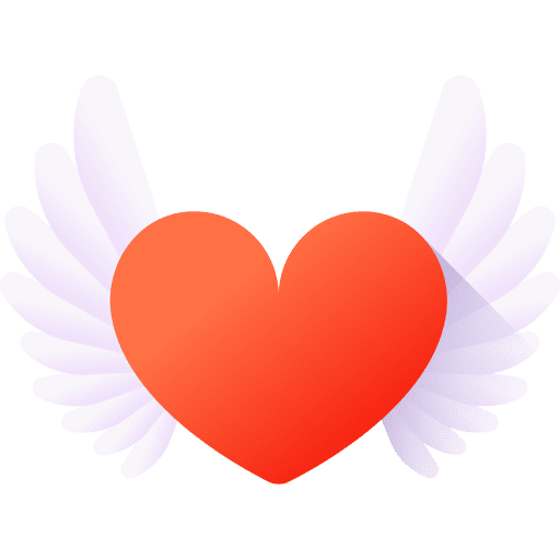 Heart wings wing love icon