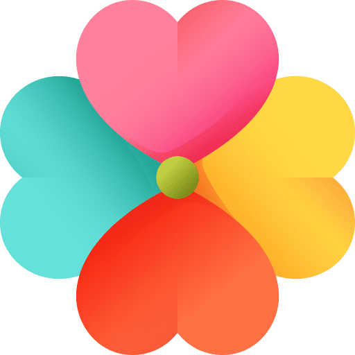Lucky shamrock clover love and romance icon