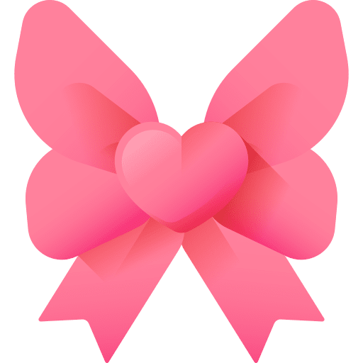 Ribbon fashion heart bow icon