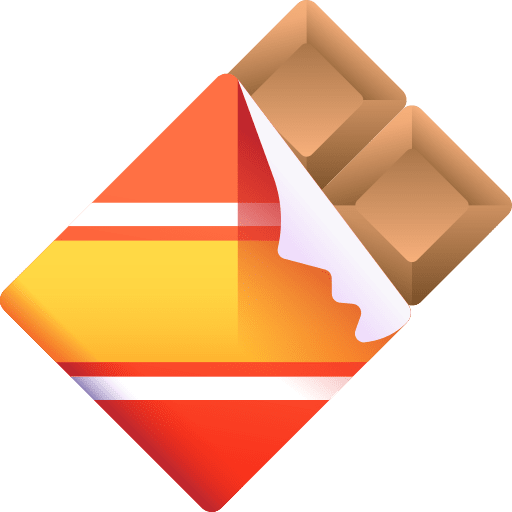 Chocolate bar sweet snack food icon