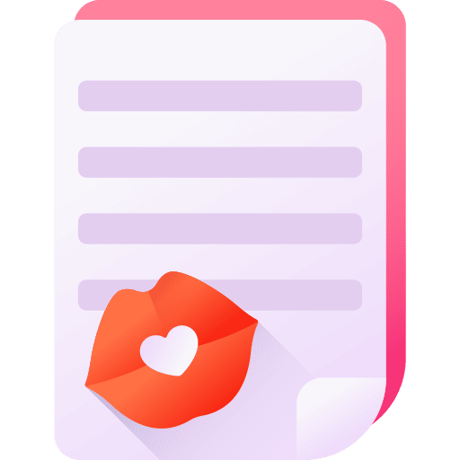 Letter love and romance romantic love icon
