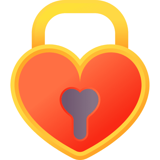 Lock lock heart valentines day icon