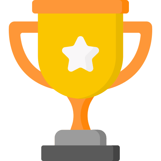 Trophy champion goal business and finance icon