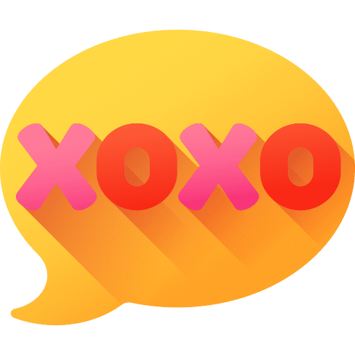 Xoxo talk speech bubble message icon