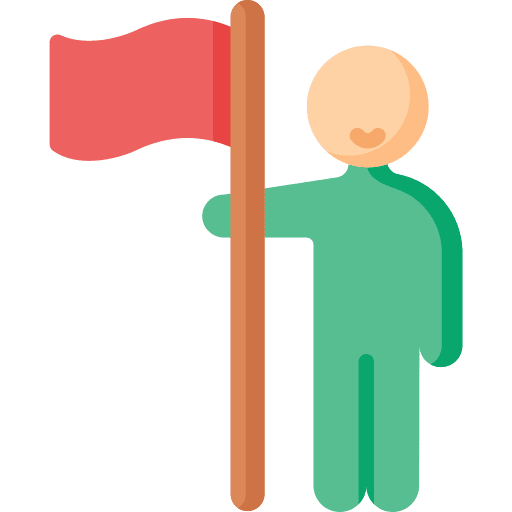 Rise right flag rise icon