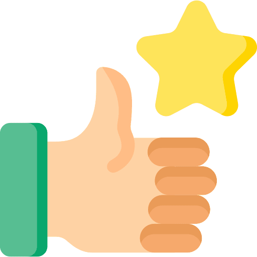 Satisfaction thumbs up good job business and finance icon