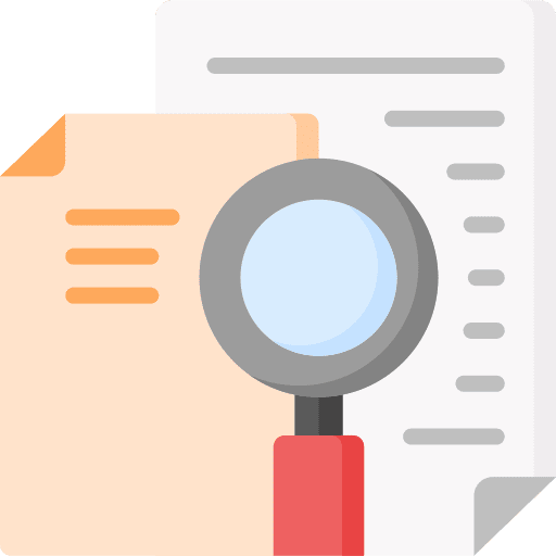 Search loupe zoom documents icon