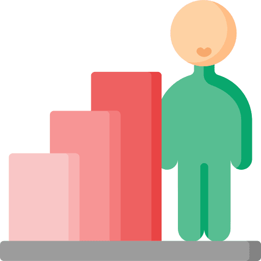 Career goal developer growth icon